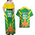 Custom Cricket Windwards Volcanoes Couples Matching Off Shoulder Maxi Dress and Hawaiian Shirt All The Best LAVA Boys