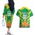 Custom Cricket Windwards Volcanoes Couples Matching Off The Shoulder Long Sleeve Dress and Hawaiian Shirt All The Best LAVA Boys