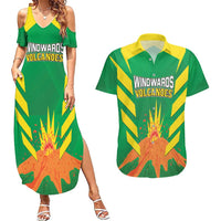 Custom Cricket Windwards Volcanoes Couples Matching Summer Maxi Dress and Hawaiian Shirt All The Best LAVA Boys