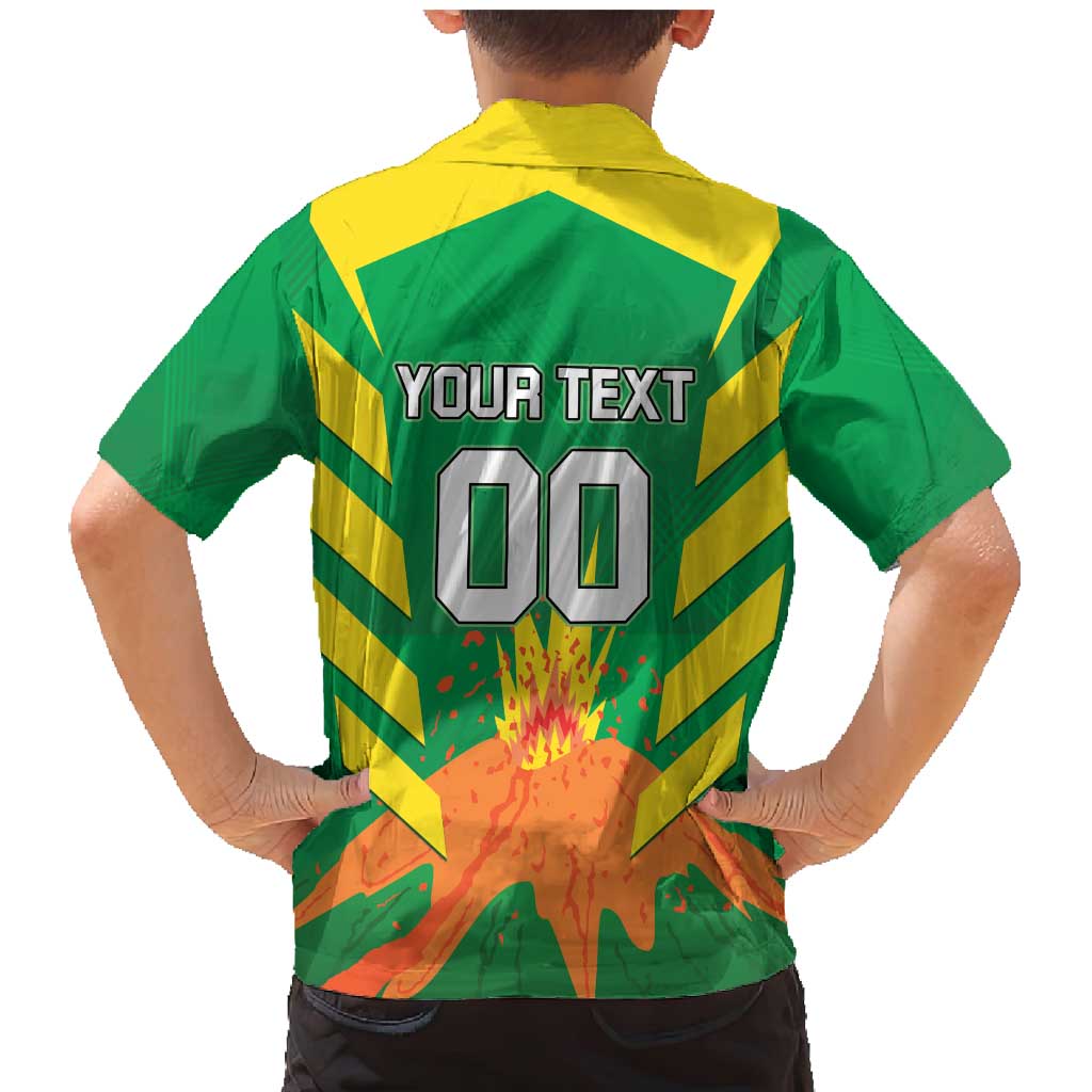 Custom Cricket Windwards Volcanoes Family Matching Mermaid Dress and Hawaiian Shirt All The Best LAVA Boys