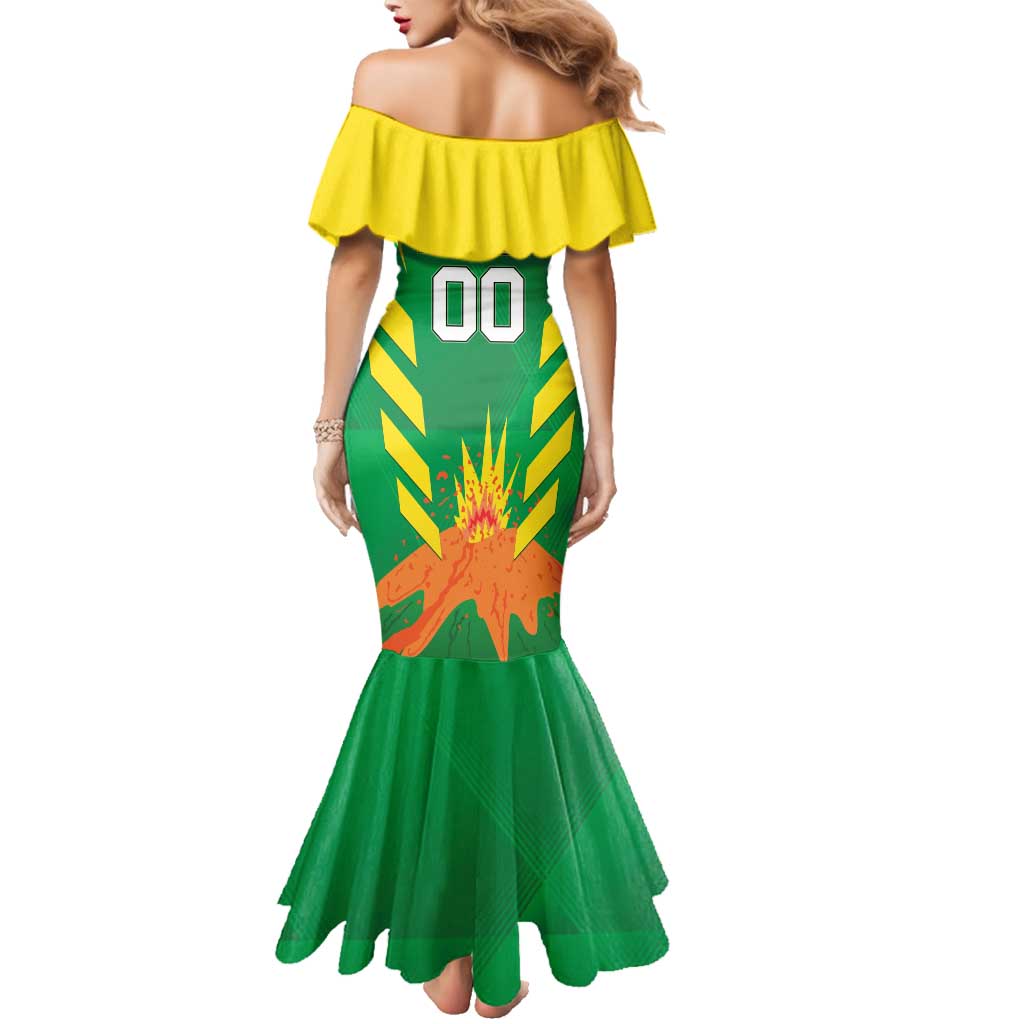 Custom Cricket Windwards Volcanoes Family Matching Mermaid Dress and Hawaiian Shirt All The Best LAVA Boys