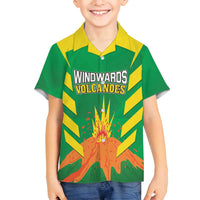 Custom Cricket Windwards Volcanoes Family Matching Off Shoulder Short Dress and Hawaiian Shirt All The Best LAVA Boys