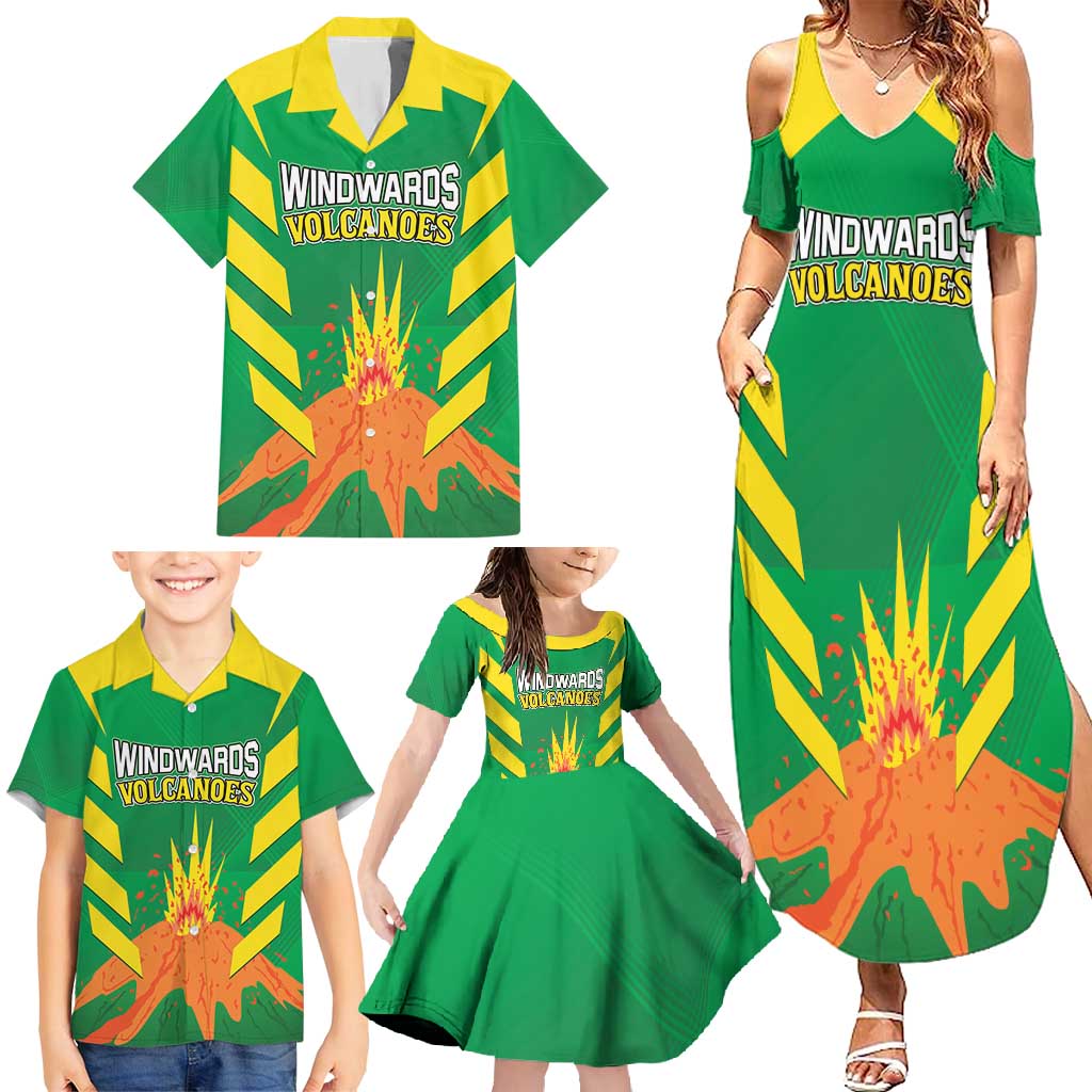 Custom Cricket Windwards Volcanoes Family Matching Summer Maxi Dress and Hawaiian Shirt All The Best LAVA Boys