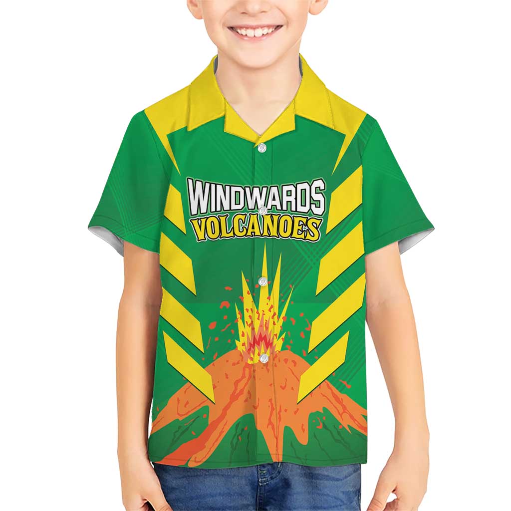 Custom Cricket Windwards Volcanoes Kid Hawaiian Shirt All The Best LAVA Boys