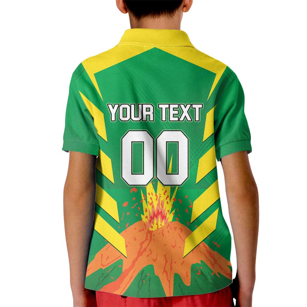 Custom Cricket Windwards Volcanoes Kid Polo Shirt All The Best LAVA Boys