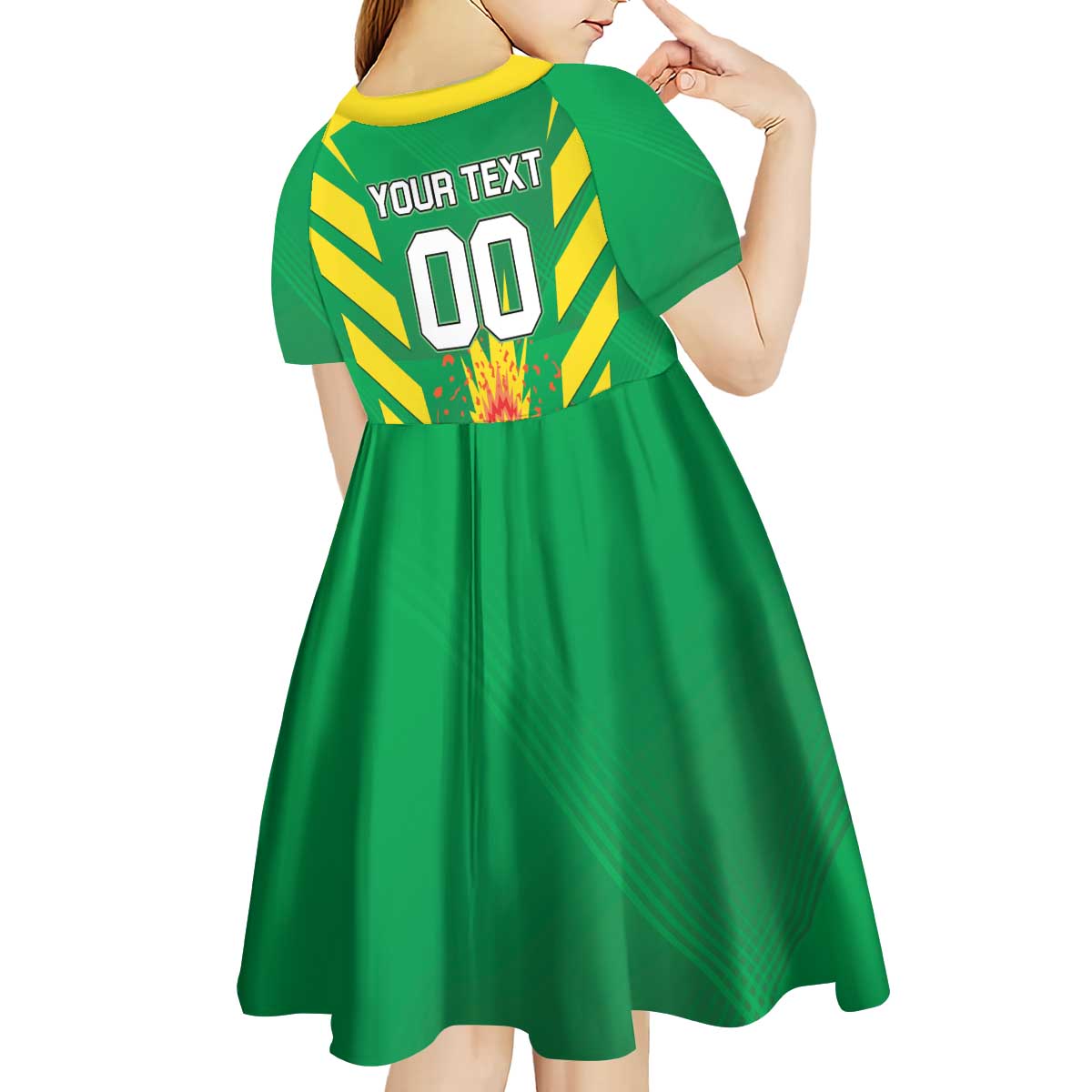 Custom Cricket Windwards Volcanoes Kid Short Sleeve Dress All The Best LAVA Boys