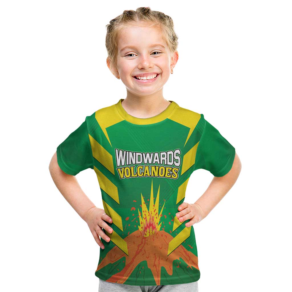 Custom Cricket Windwards Volcanoes Kid T Shirt All The Best LAVA Boys