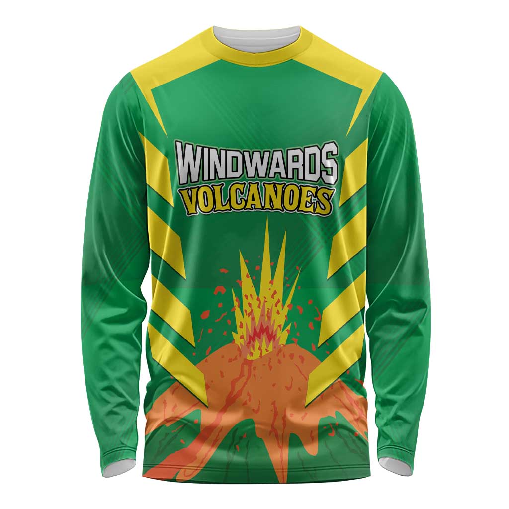 Custom Cricket Windwards Volcanoes Long Sleeve Shirt All The Best LAVA Boys