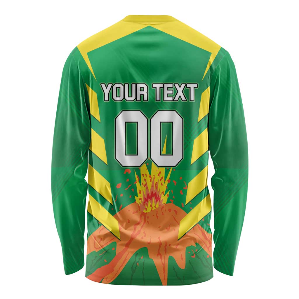Custom Cricket Windwards Volcanoes Long Sleeve Shirt All The Best LAVA Boys