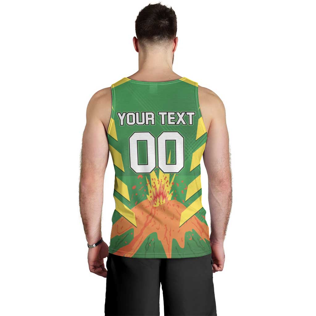 Custom Cricket Windwards Volcanoes Men Tank Top All The Best LAVA Boys