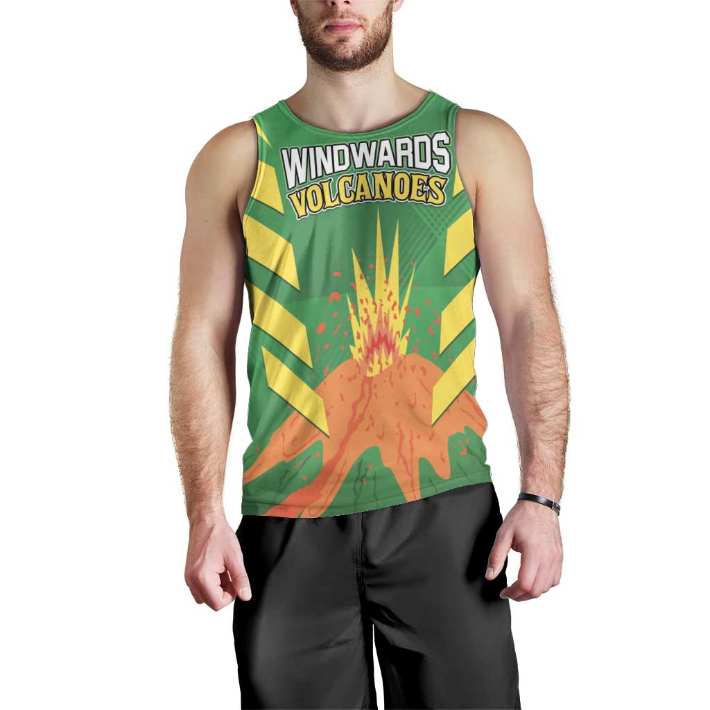 Custom Cricket Windwards Volcanoes Men Tank Top All The Best LAVA Boys