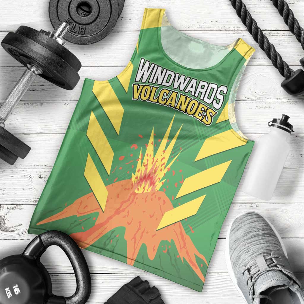Custom Cricket Windwards Volcanoes Men Tank Top All The Best LAVA Boys