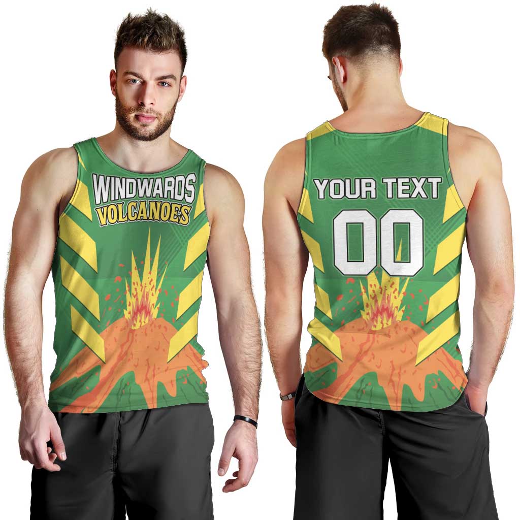 Custom Cricket Windwards Volcanoes Men Tank Top All The Best LAVA Boys