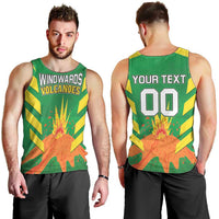 Custom Cricket Windwards Volcanoes Men Tank Top All The Best LAVA Boys