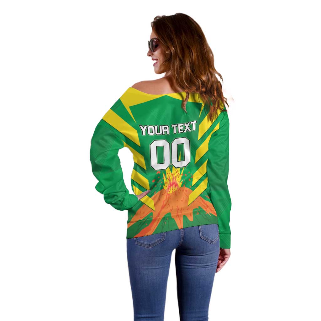 Custom Cricket Windwards Volcanoes Off Shoulder Sweater All The Best LAVA Boys