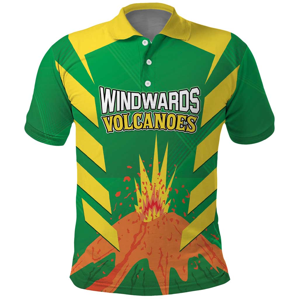 Custom Cricket Windwards Volcanoes Polo Shirt All The Best LAVA Boys