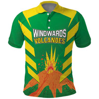 Custom Cricket Windwards Volcanoes Polo Shirt All The Best LAVA Boys