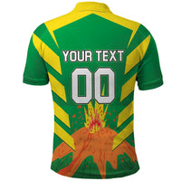 Custom Cricket Windwards Volcanoes Polo Shirt All The Best LAVA Boys