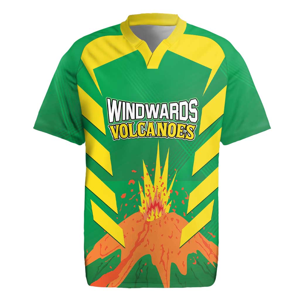 Custom Cricket Windwards Volcanoes Rugby Jersey All The Best LAVA Boys