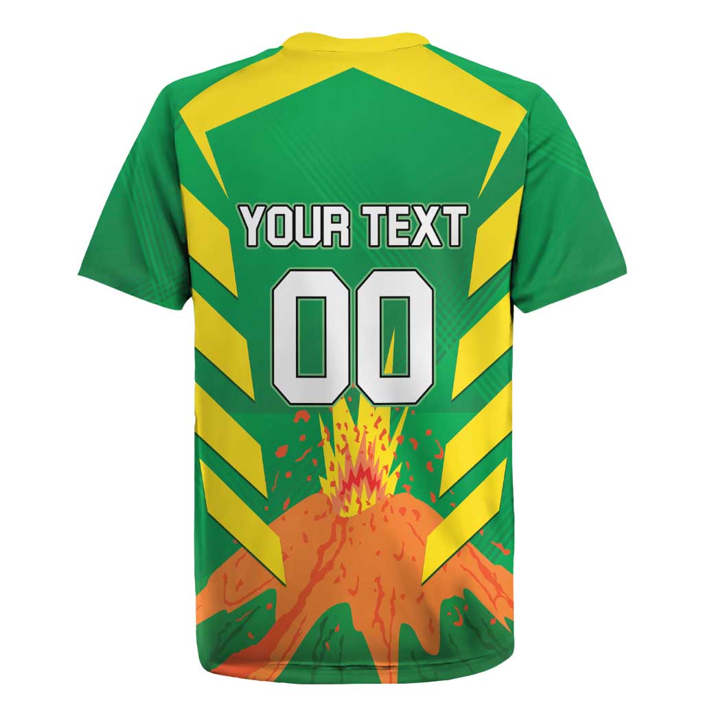 Custom Cricket Windwards Volcanoes Rugby Jersey All The Best LAVA Boys