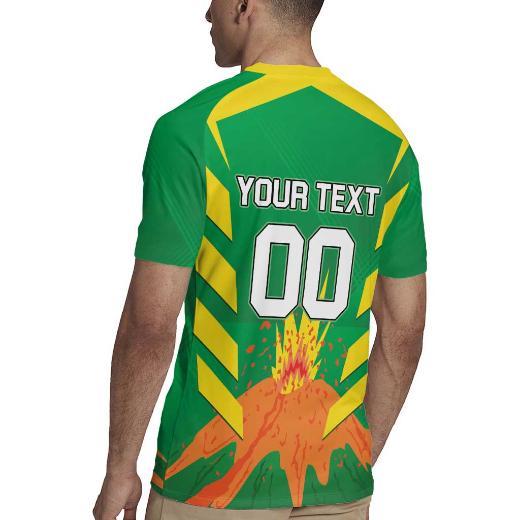 Custom Cricket Windwards Volcanoes Rugby Jersey All The Best LAVA Boys