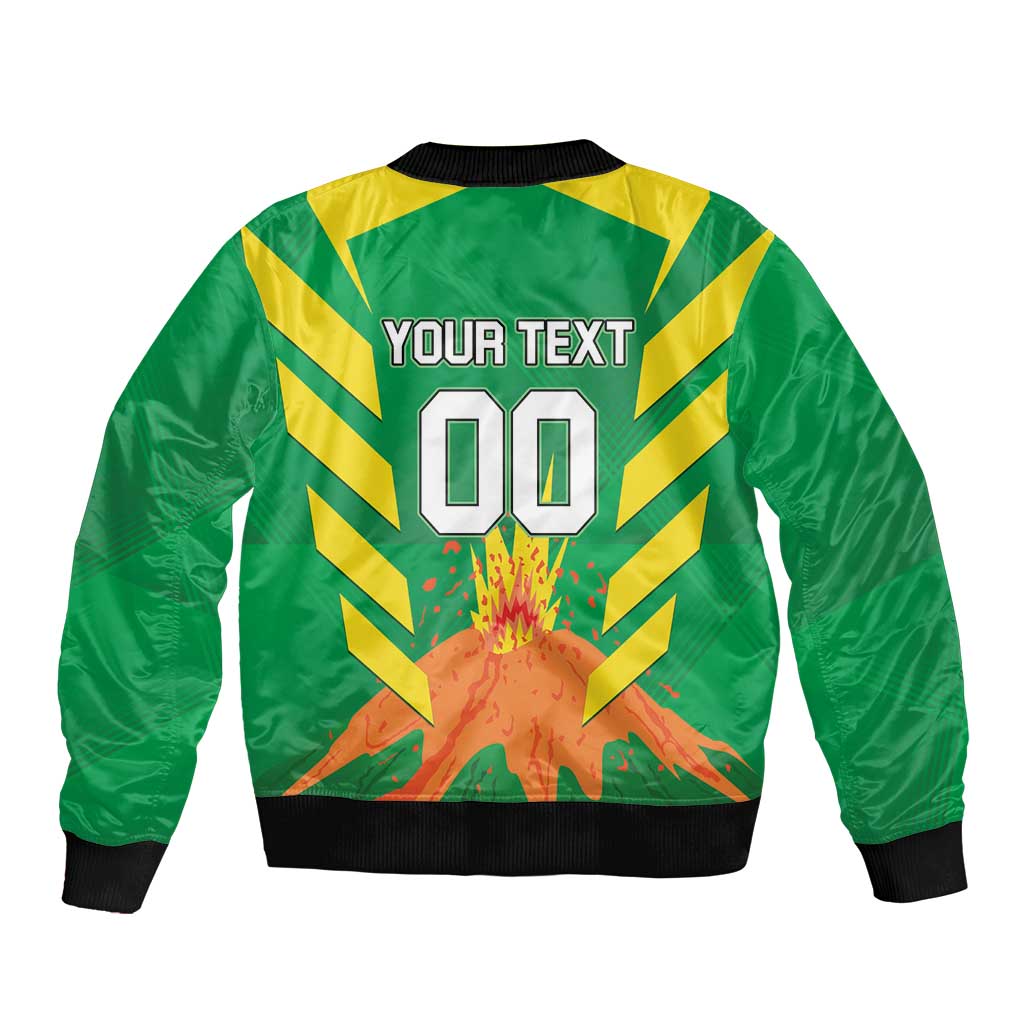 Custom Cricket Windwards Volcanoes Sleeve Zip Bomber Jacket All The Best LAVA Boys