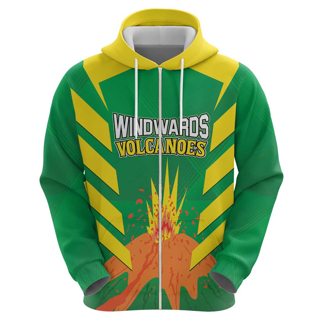 Custom Cricket Windwards Volcanoes Zip Hoodie All The Best LAVA Boys