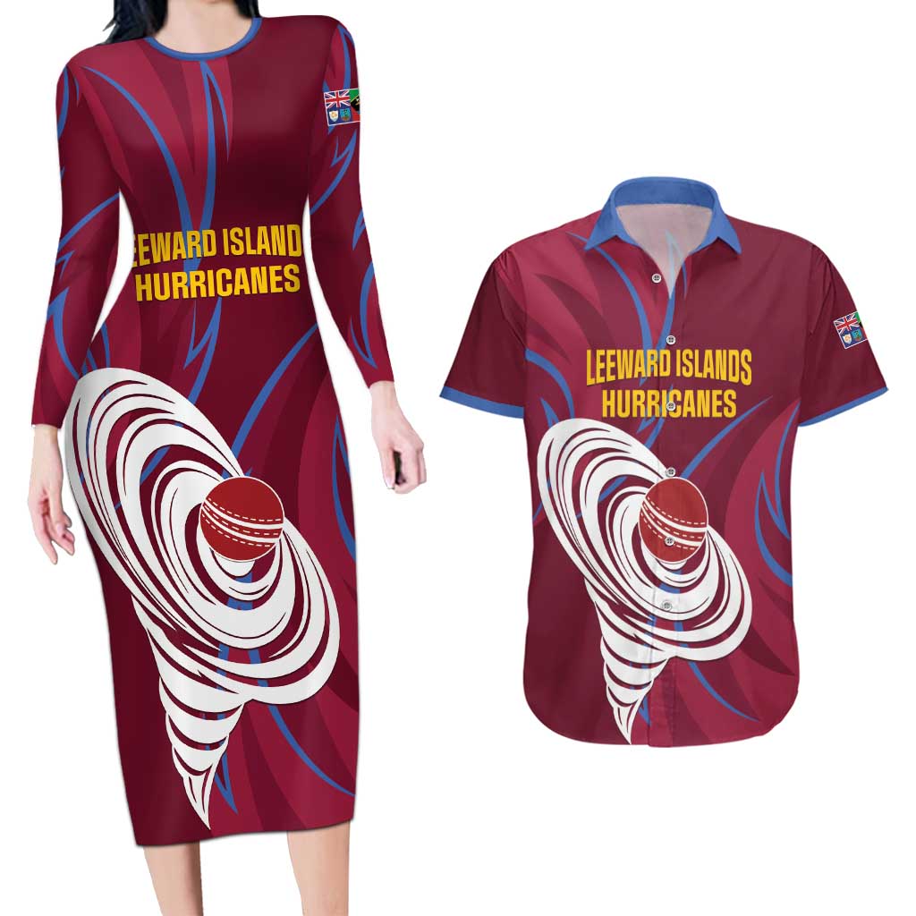 Custom Cricket Leeward Hurricanes Couples Matching Long Sleeve Bodycon Dress and Hawaiian Shirt Come On Hurricanes Boys