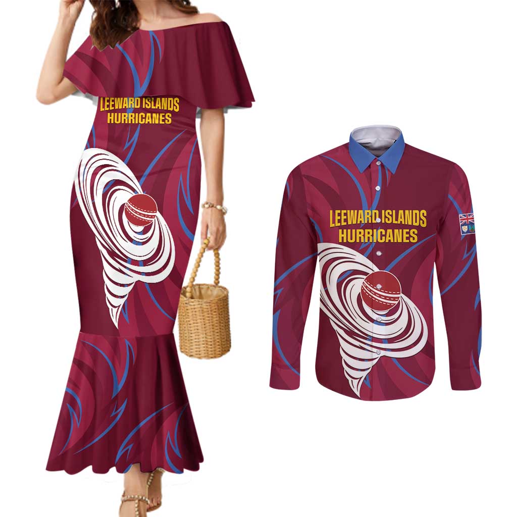 Custom Cricket Leeward Hurricanes Couples Matching Mermaid Dress and Long Sleeve Button Shirt Come On Hurricanes Boys