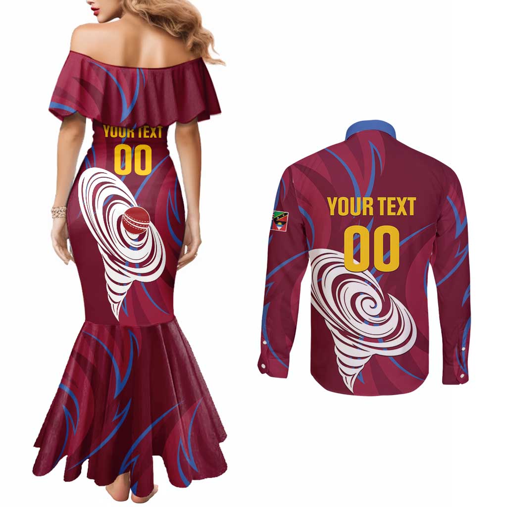 Custom Cricket Leeward Hurricanes Couples Matching Mermaid Dress and Long Sleeve Button Shirt Come On Hurricanes Boys