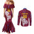 Custom Cricket Leeward Hurricanes Couples Matching Mermaid Dress and Long Sleeve Button Shirt Come On Hurricanes Boys
