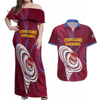 Custom Cricket Leeward Hurricanes Couples Matching Off Shoulder Maxi Dress and Hawaiian Shirt Come On Hurricanes Boys