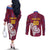 Custom Cricket Leeward Hurricanes Couples Matching Off The Shoulder Long Sleeve Dress and Long Sleeve Button Shirt Come On Hurricanes Boys