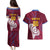 Custom Cricket Leeward Hurricanes Couples Matching Puletasi and Hawaiian Shirt Come On Hurricanes Boys