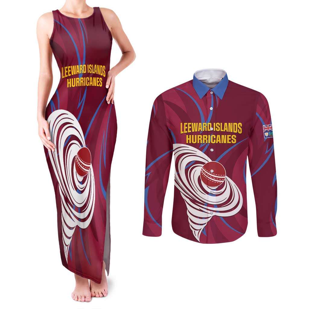 Custom Cricket Leeward Hurricanes Couples Matching Tank Maxi Dress and Long Sleeve Button Shirt Come On Hurricanes Boys