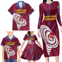 Custom Cricket Leeward Hurricanes Family Matching Long Sleeve Bodycon Dress and Hawaiian Shirt Come On Hurricanes Boys