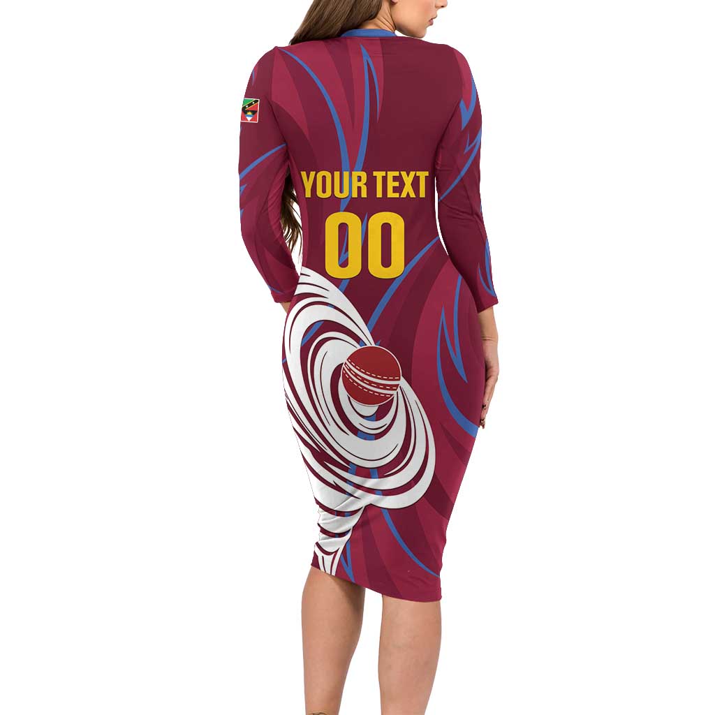 Custom Cricket Leeward Hurricanes Family Matching Long Sleeve Bodycon Dress and Hawaiian Shirt Come On Hurricanes Boys