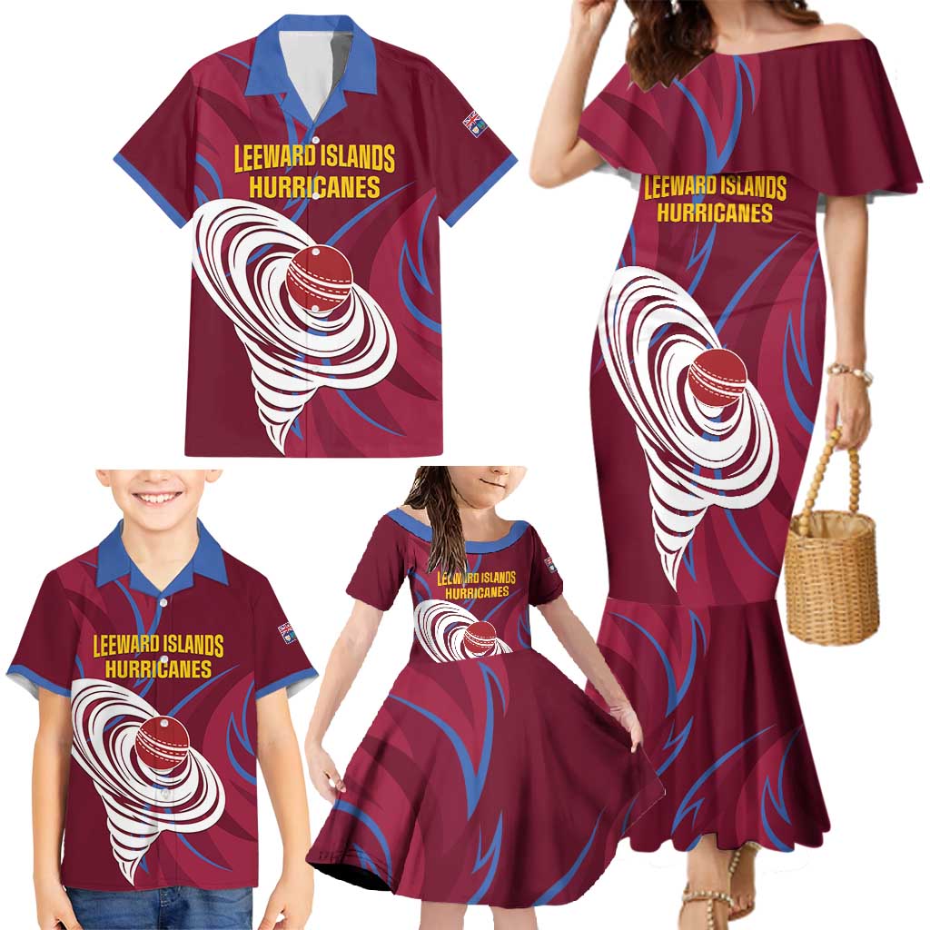 Custom Cricket Leeward Hurricanes Family Matching Mermaid Dress and Hawaiian Shirt Come On Hurricanes Boys