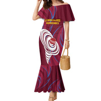 Custom Cricket Leeward Hurricanes Family Matching Mermaid Dress and Hawaiian Shirt Come On Hurricanes Boys