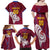 Custom Cricket Leeward Hurricanes Family Matching Off Shoulder Maxi Dress and Hawaiian Shirt Come On Hurricanes Boys