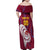 Custom Cricket Leeward Hurricanes Family Matching Off Shoulder Maxi Dress and Hawaiian Shirt Come On Hurricanes Boys