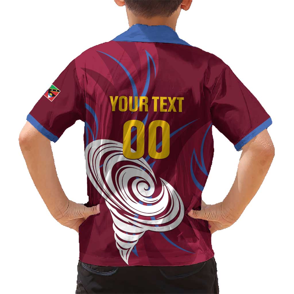 Custom Cricket Leeward Hurricanes Family Matching Short Sleeve Bodycon Dress and Hawaiian Shirt Come On Hurricanes Boys