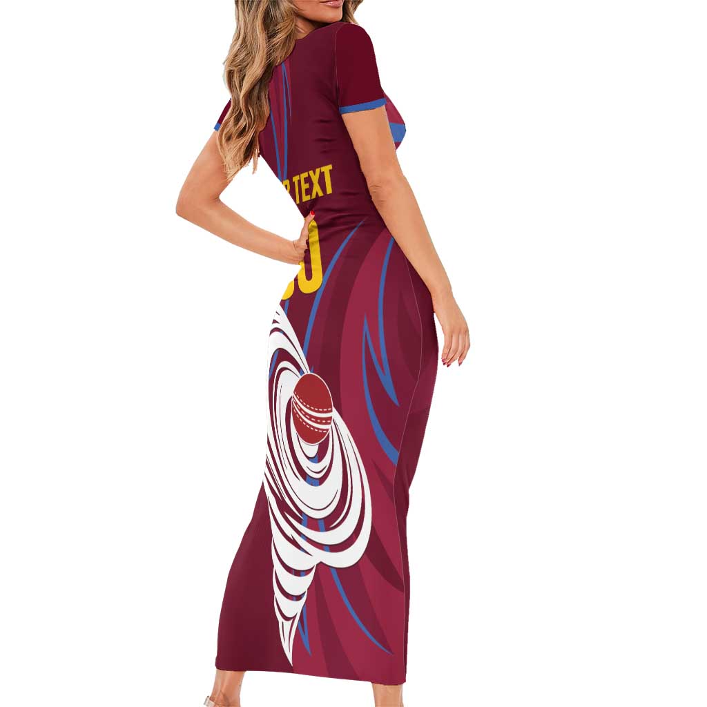 Custom Cricket Leeward Hurricanes Family Matching Short Sleeve Bodycon Dress and Hawaiian Shirt Come On Hurricanes Boys