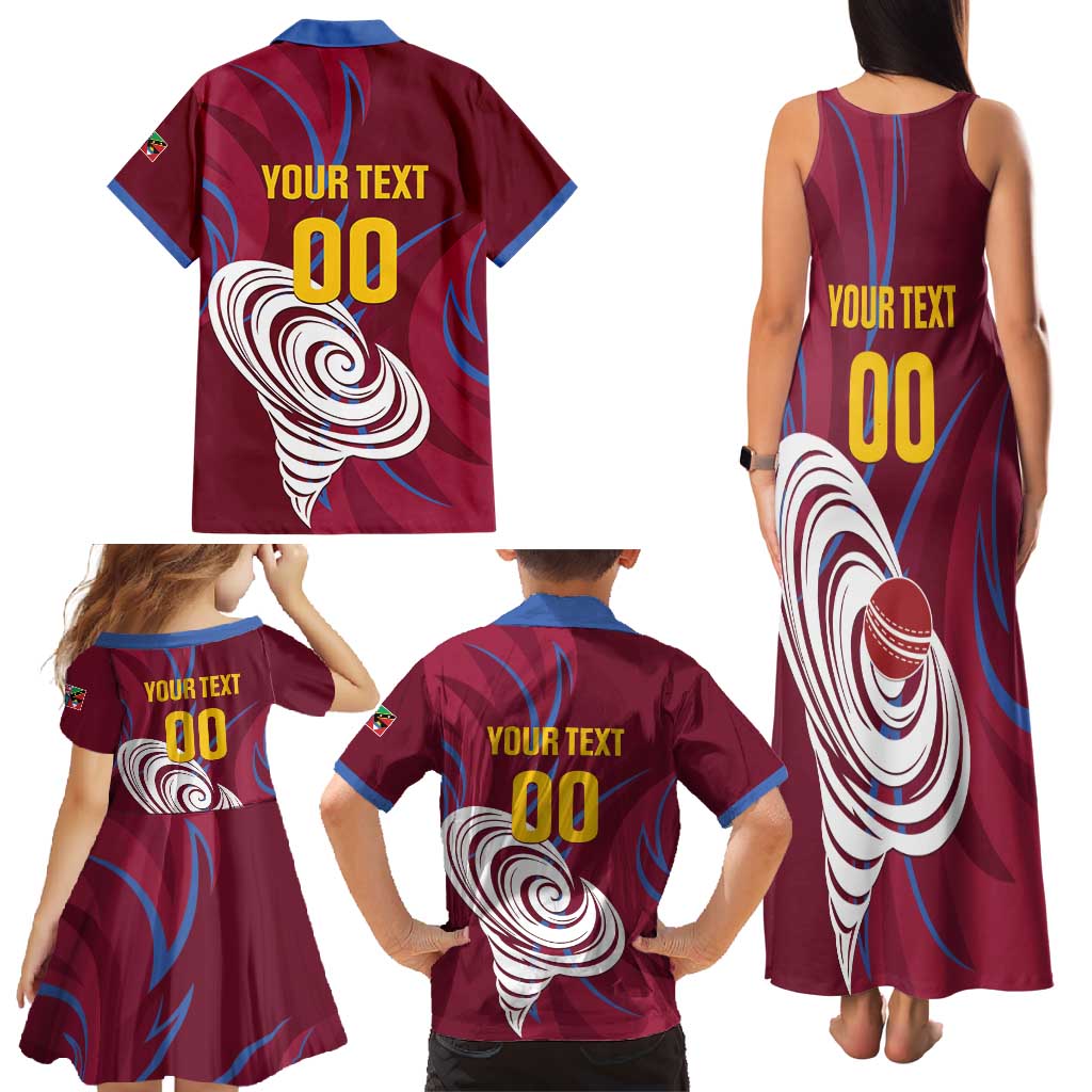 Custom Cricket Leeward Hurricanes Family Matching Tank Maxi Dress and Hawaiian Shirt Come On Hurricanes Boys