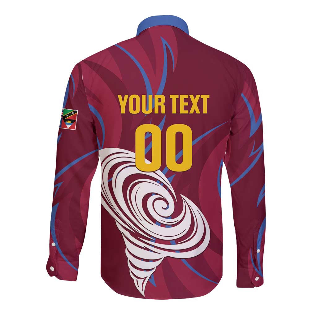 Custom Cricket Leeward Hurricanes Long Sleeve Button Shirt Come On Hurricanes Boys