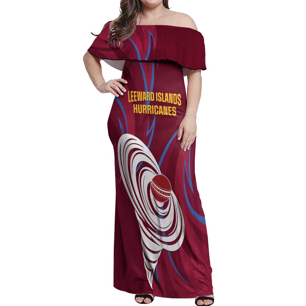 Custom Cricket Leeward Hurricanes Off Shoulder Maxi Dress Come On Hurricanes Boys