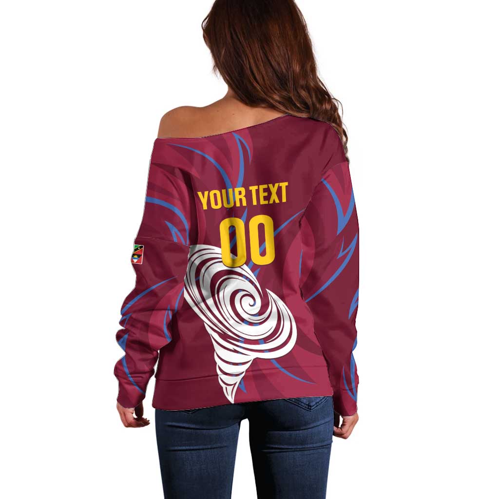 Custom Cricket Leeward Hurricanes Off Shoulder Sweater Come On Hurricanes Boys