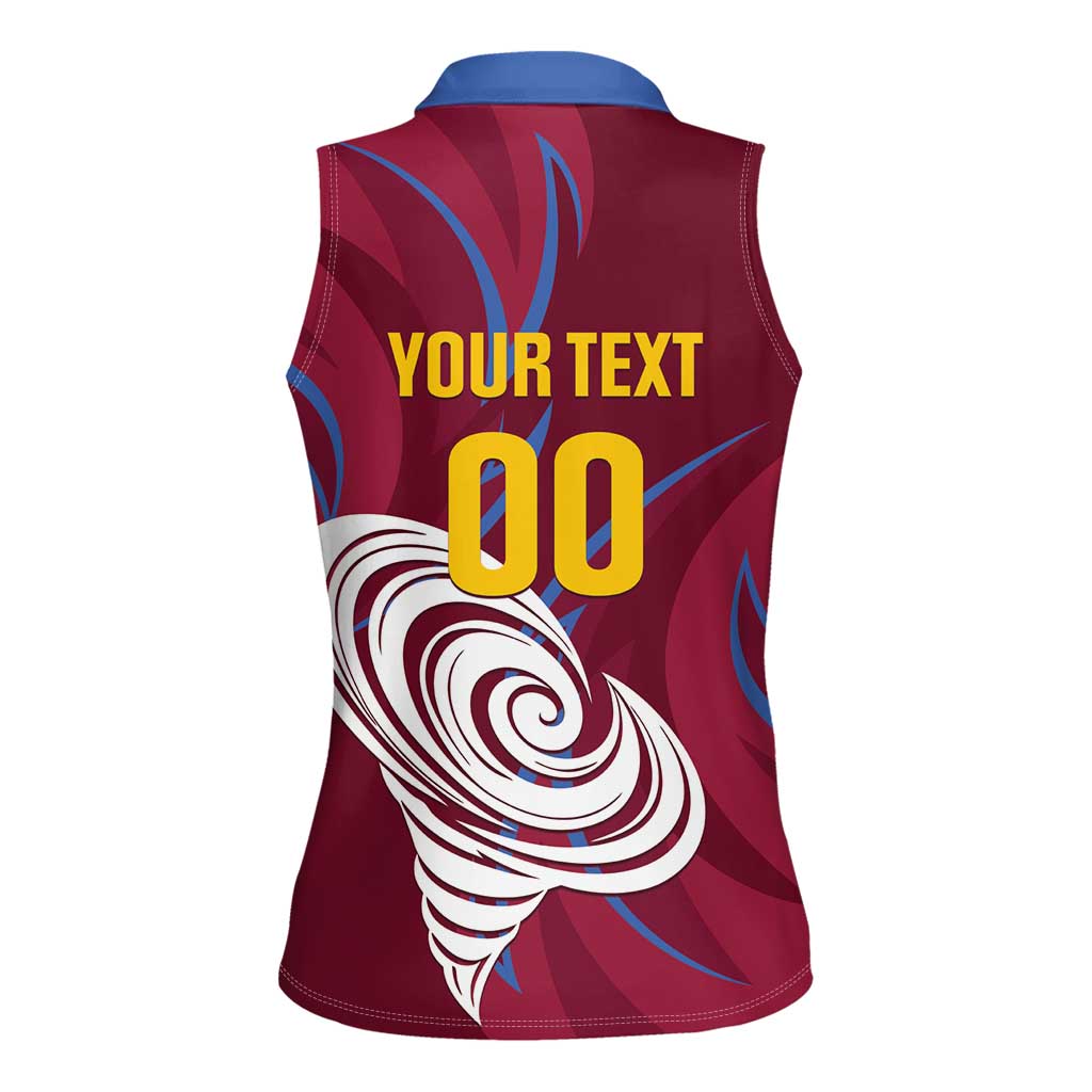 Custom Cricket Leeward Hurricanes Women Sleeveless Polo Shirt Come On Hurricanes Boys