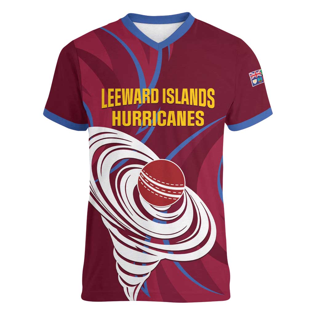 Custom Cricket Leeward Hurricanes Women V-Neck T-Shirt Come On Hurricanes Boys