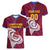 Custom Cricket Leeward Hurricanes Women V-Neck T-Shirt Come On Hurricanes Boys